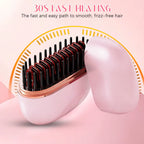 2026 New Mini Straightener Rechargeable Portable Hair Straightener Brush Anti-Scald Shell Cordless USB Charging Straighteners