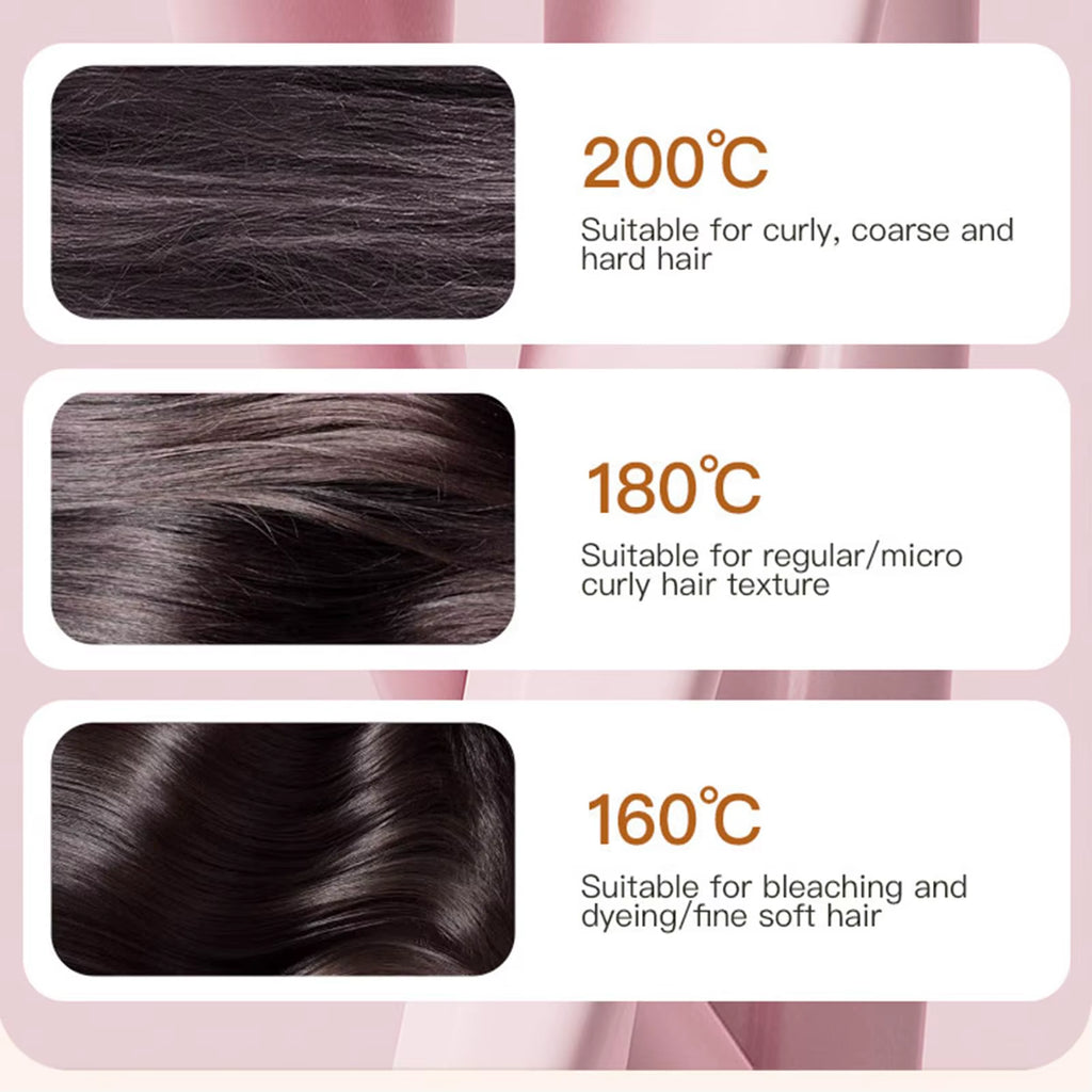 2026 New Mini Straightener Rechargeable Portable Hair Straightener Brush Anti-Scald Shell Cordless USB Charging Straighteners