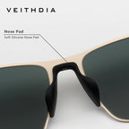 Brand Fashion Sunglasses Stainless Steel High-Definition Nylon Lens Polarized UV400 Eyeglasses for Men Women, 8212