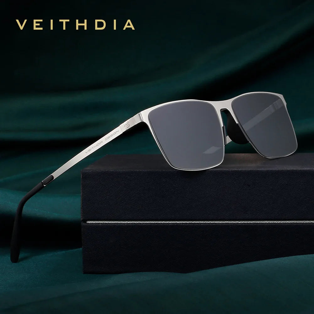 Brand Fashion Sunglasses Stainless Steel High-Definition Nylon Lens Polarized UV400 Eyeglasses for Men Women, 8212